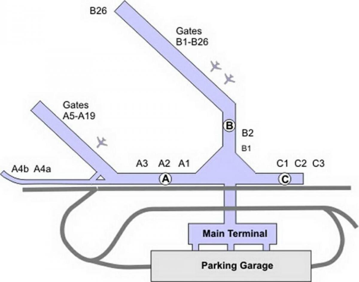 mdw αεροδρόμιο χάρτης