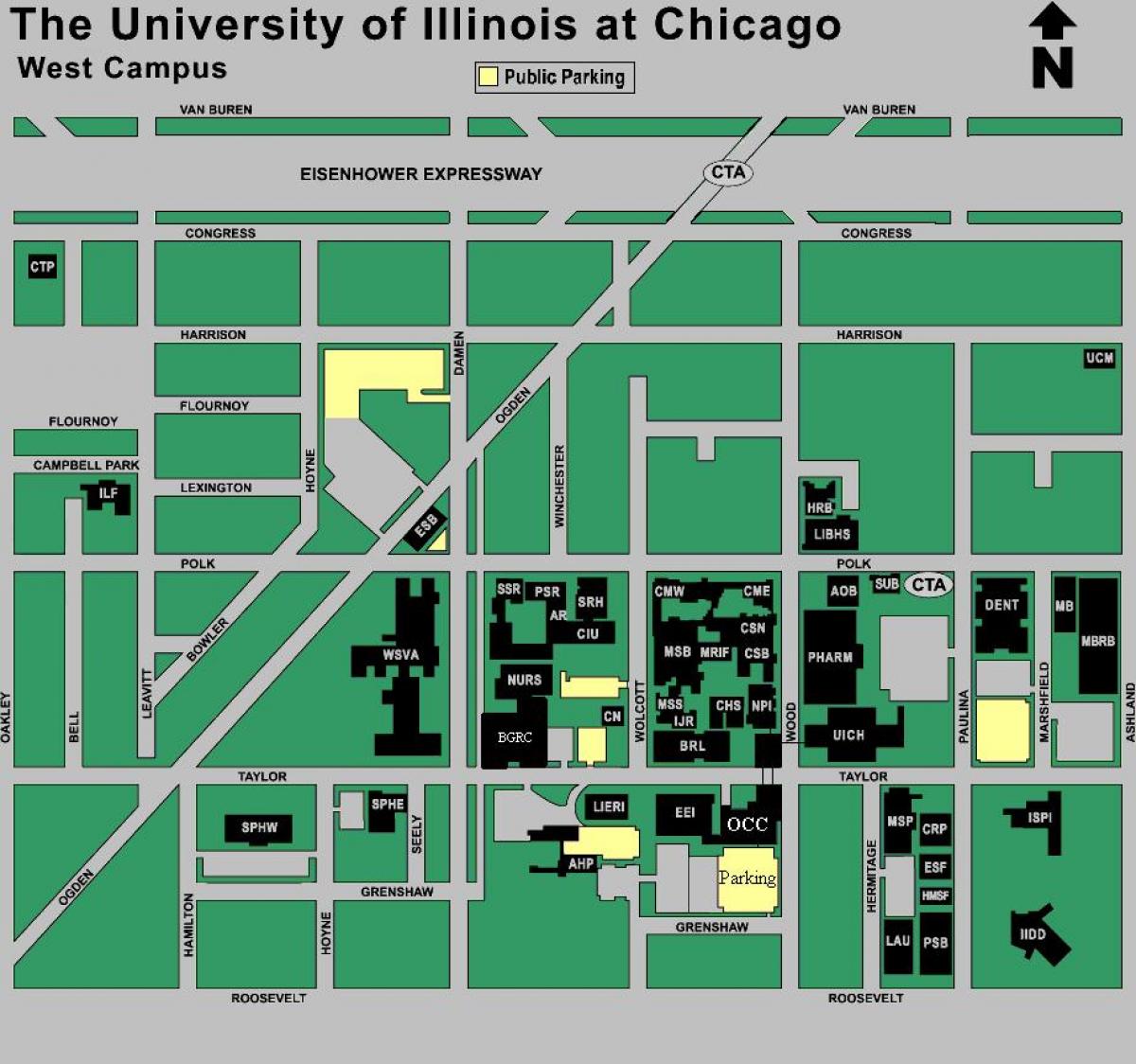 χάρτης της UIC πανεπιστημιούπολη