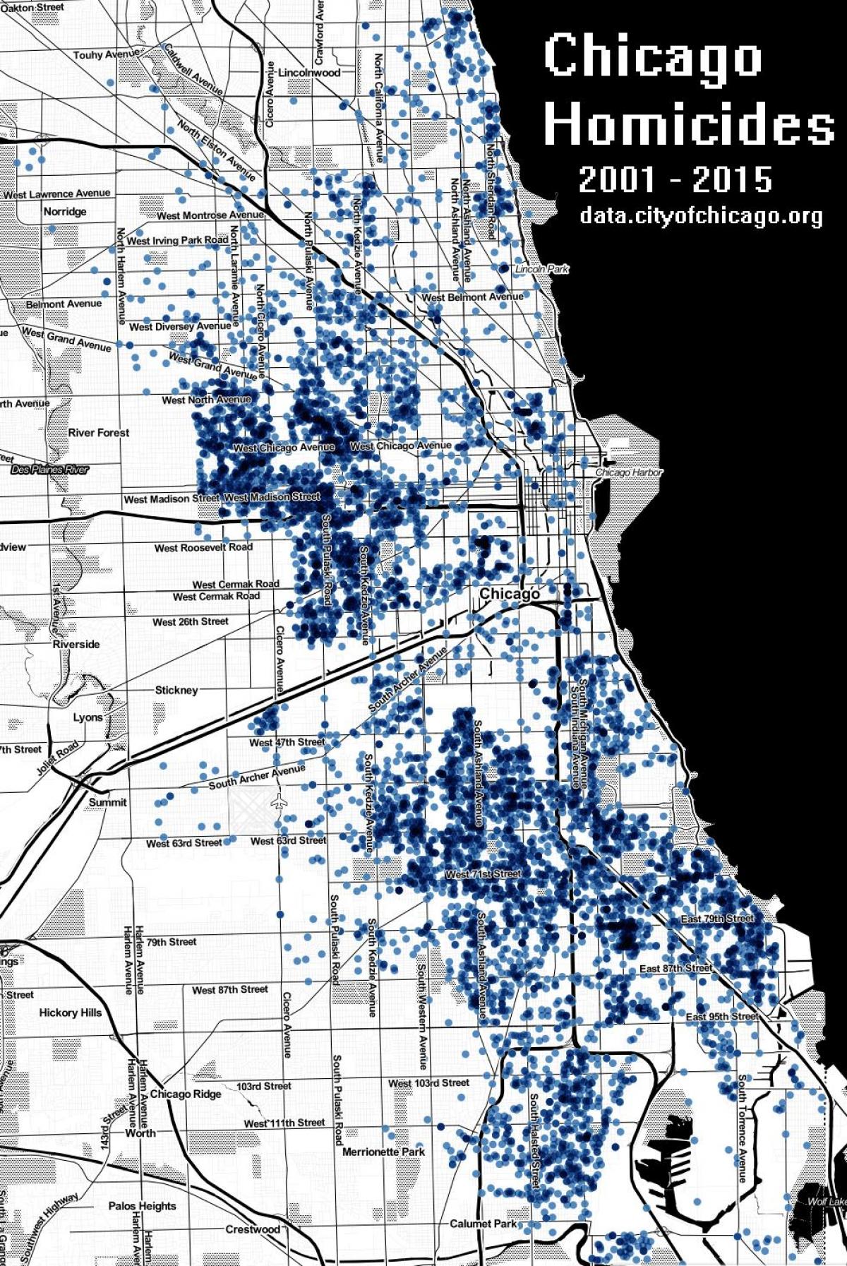 Σικάγο φόνο χάρτης