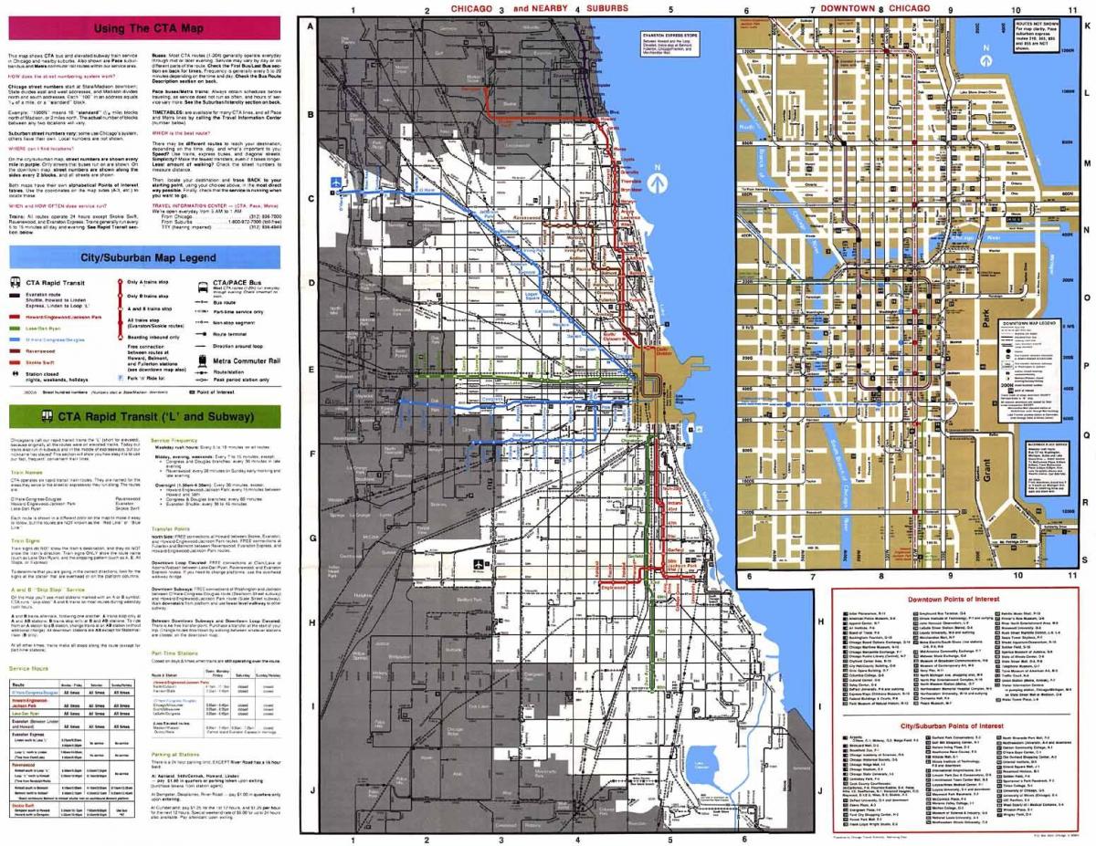 δρομολόγια λεωφορείων Σικάγο εμφάνιση χάρτη