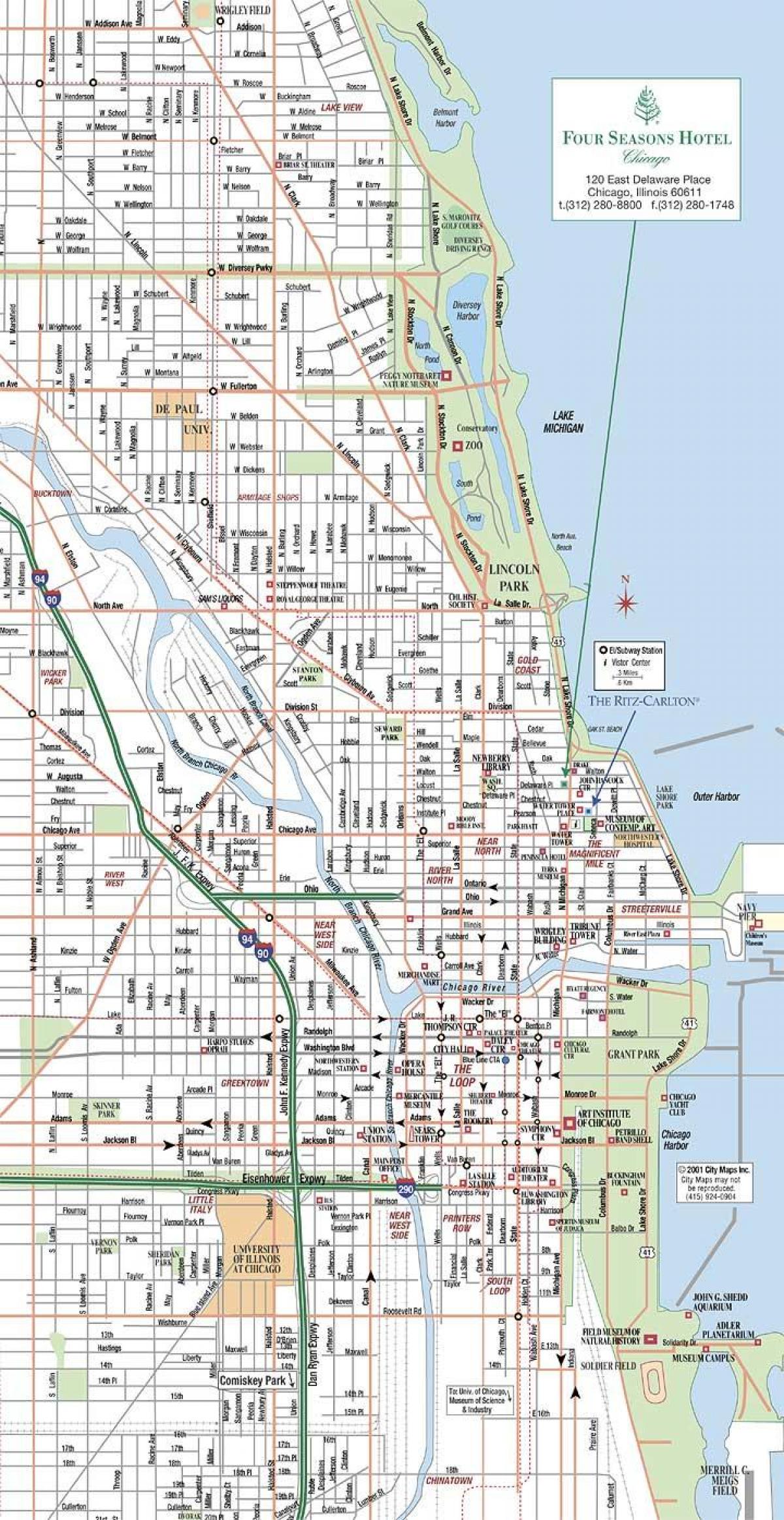 δρόμο χάρτη του Σικάγο