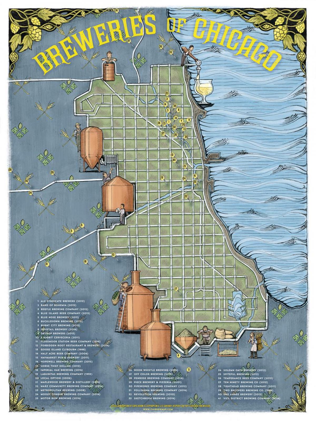 Σικάγο μπύρα χάρτης
