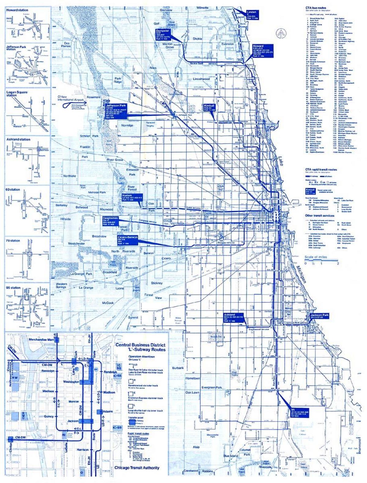 Σικάγο σύστημα λεωφορείων χάρτης