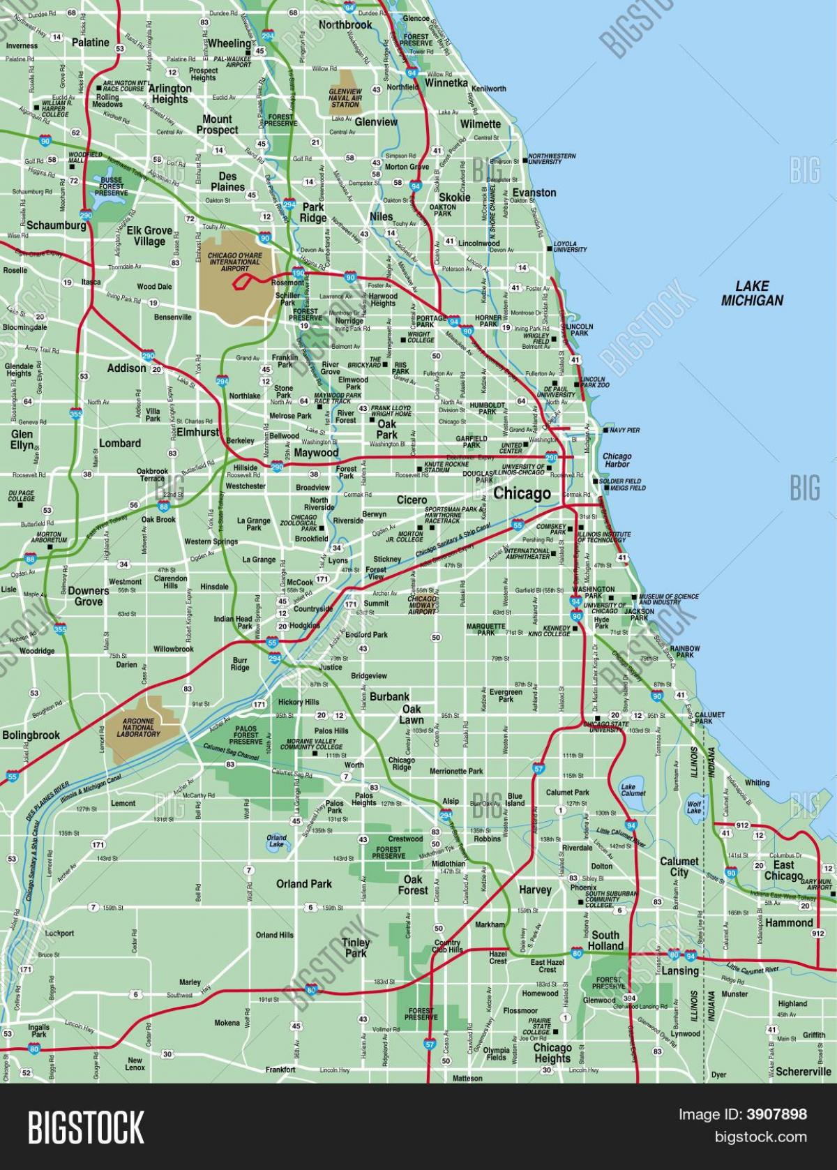 χάρτης Σικάγο