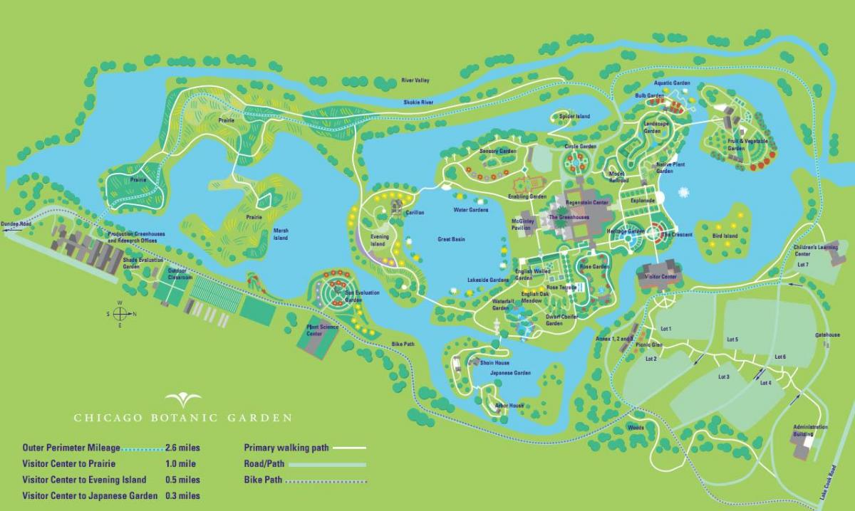 Chicago botanic garden χάρτης