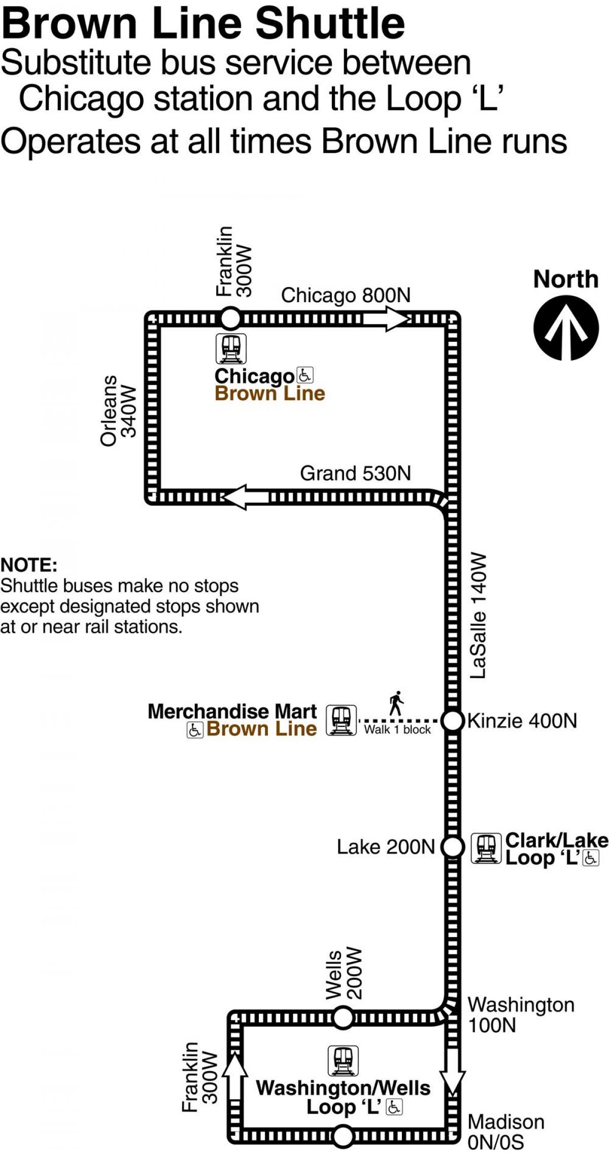 Σικάγο καφέ γραμμή χάρτης