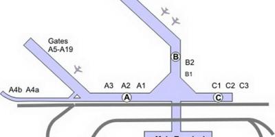Χάρτης του Σικάγο Midway airport