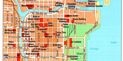 Χάρτης των μουσείων στο Σικάγο