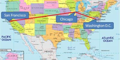 Σικάγο στις ΗΠΑ χάρτη