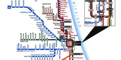 Σικάγο σύστημα τρένο χάρτης