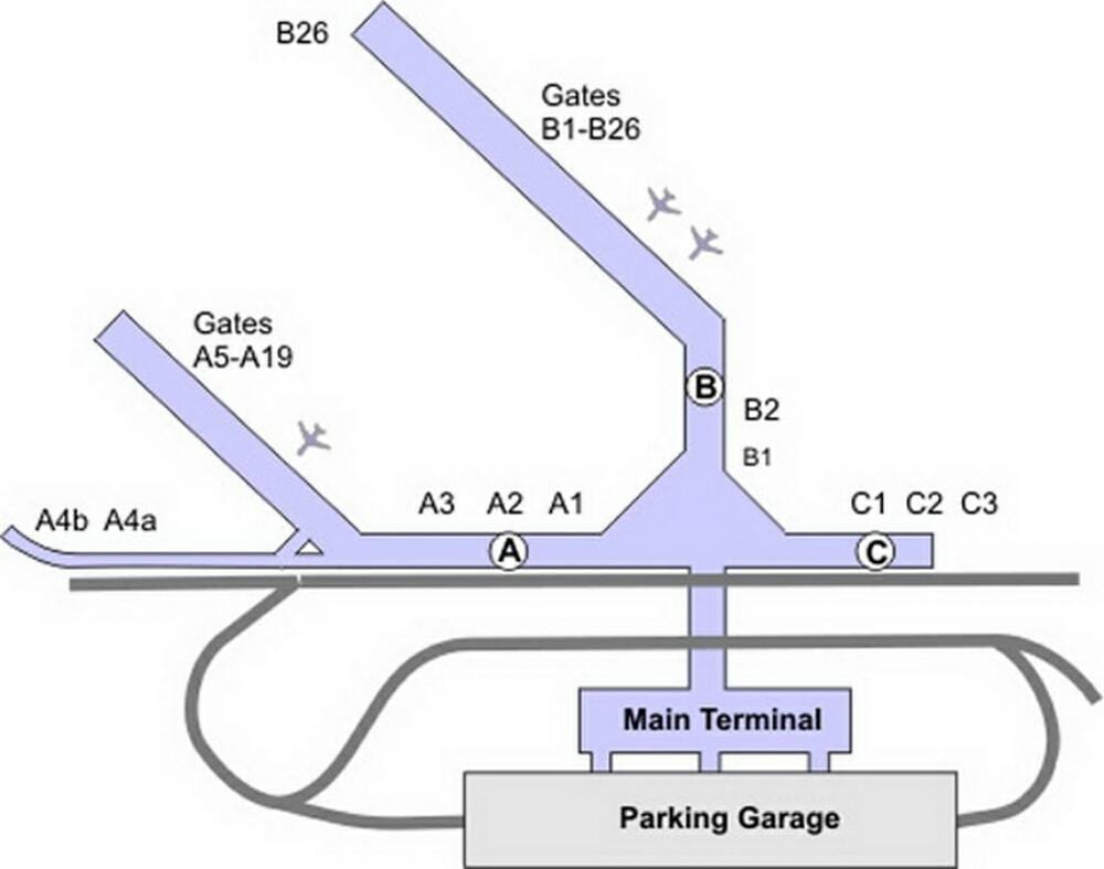 χάρτης του Σικάγο Midway airport