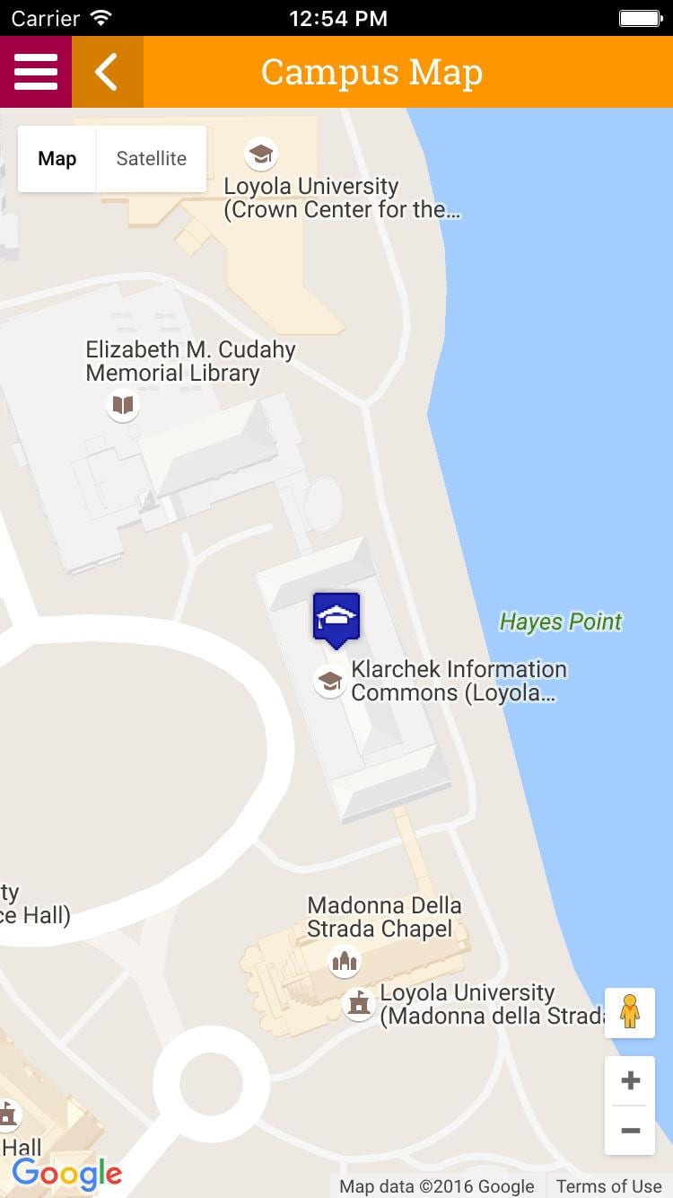 χάρτης της Loyola university Chicago