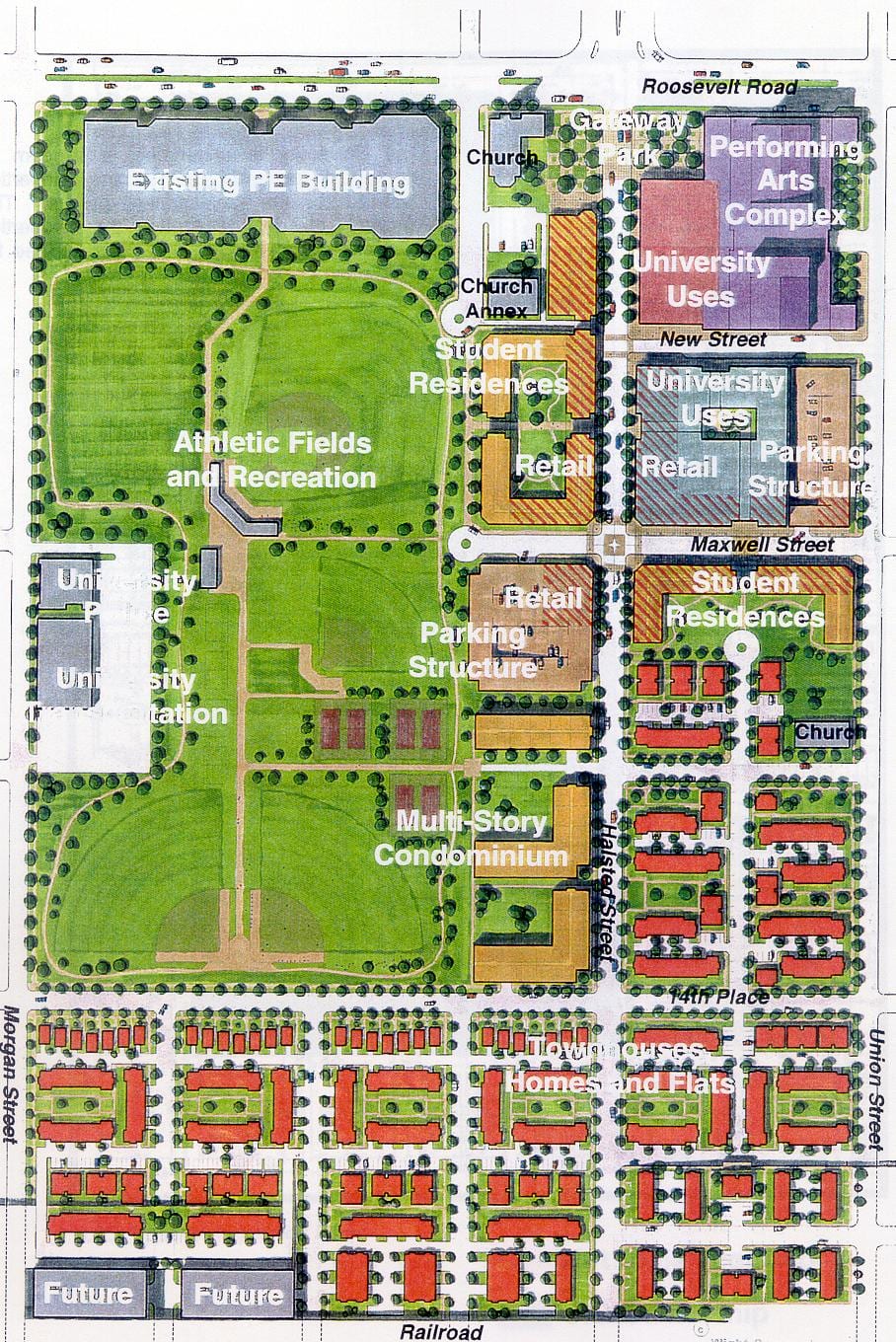 χάρτης της UIC east campus