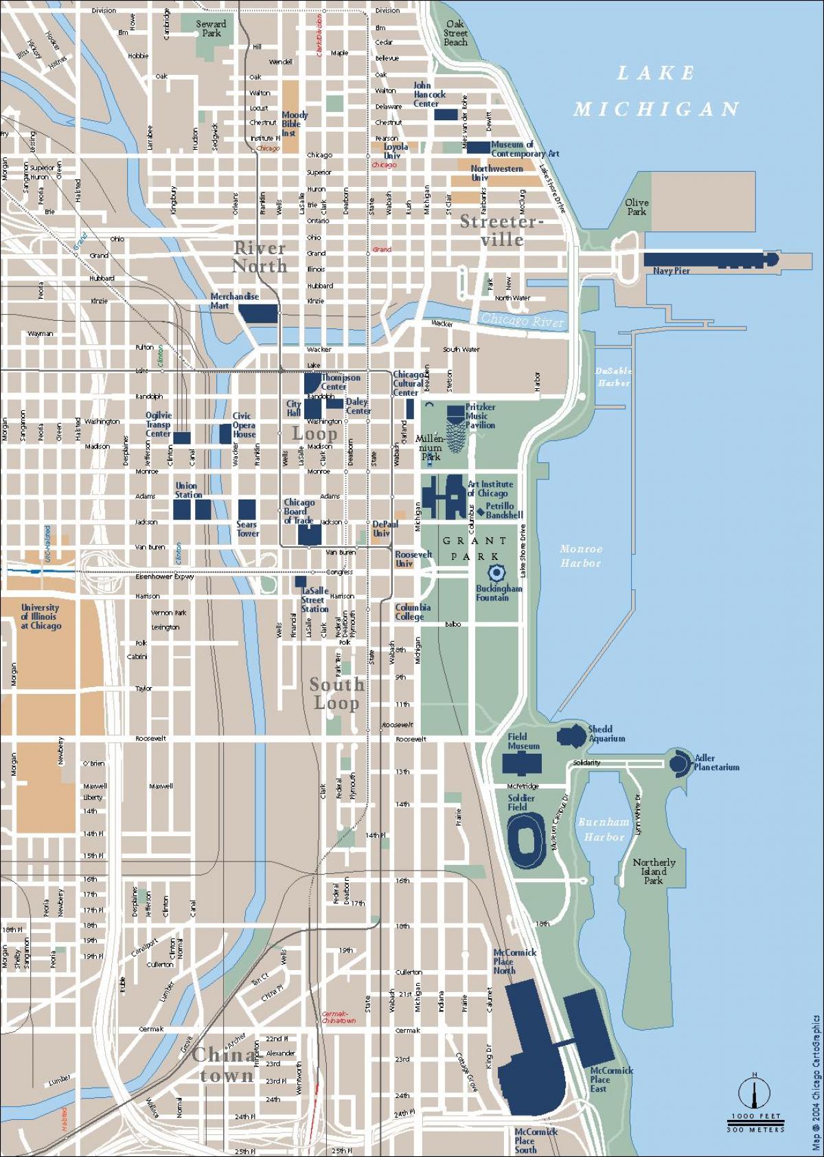 χάρτης της κυκλοφορίας Σικάγο