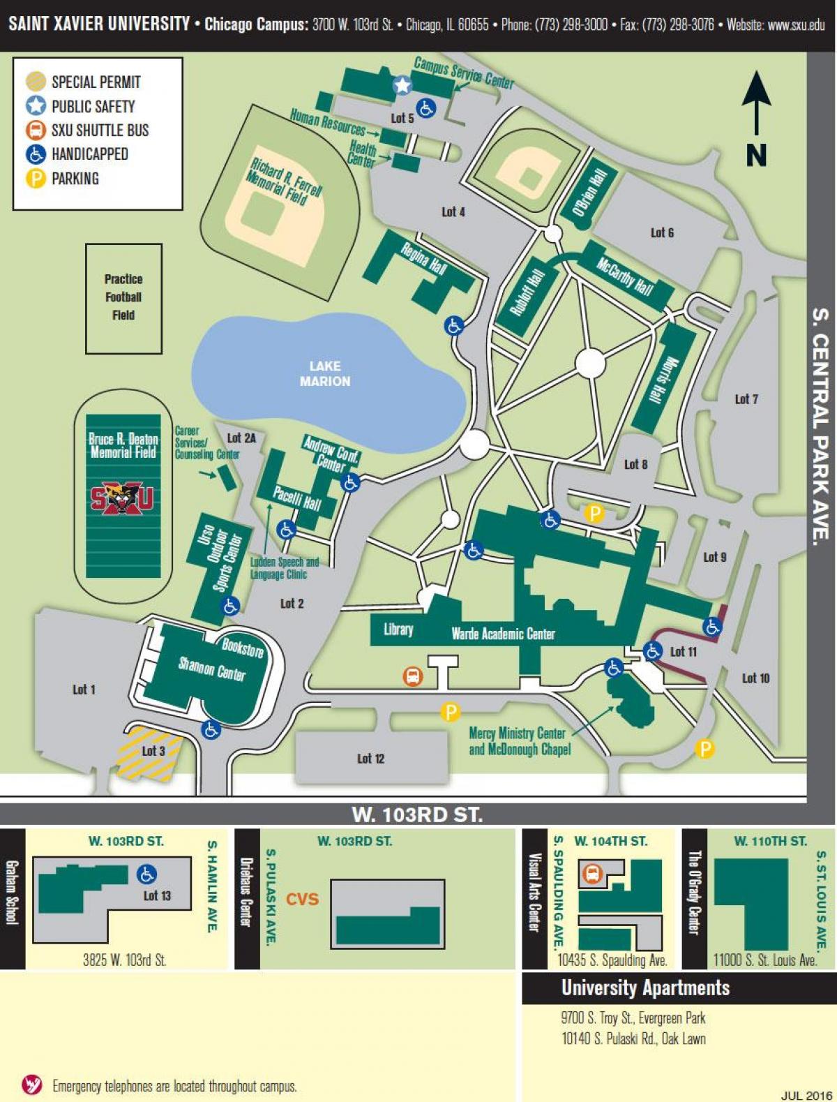 πανεπιστήμιο του Σικάγο το χάρτη της πανεπιστημιούπολης